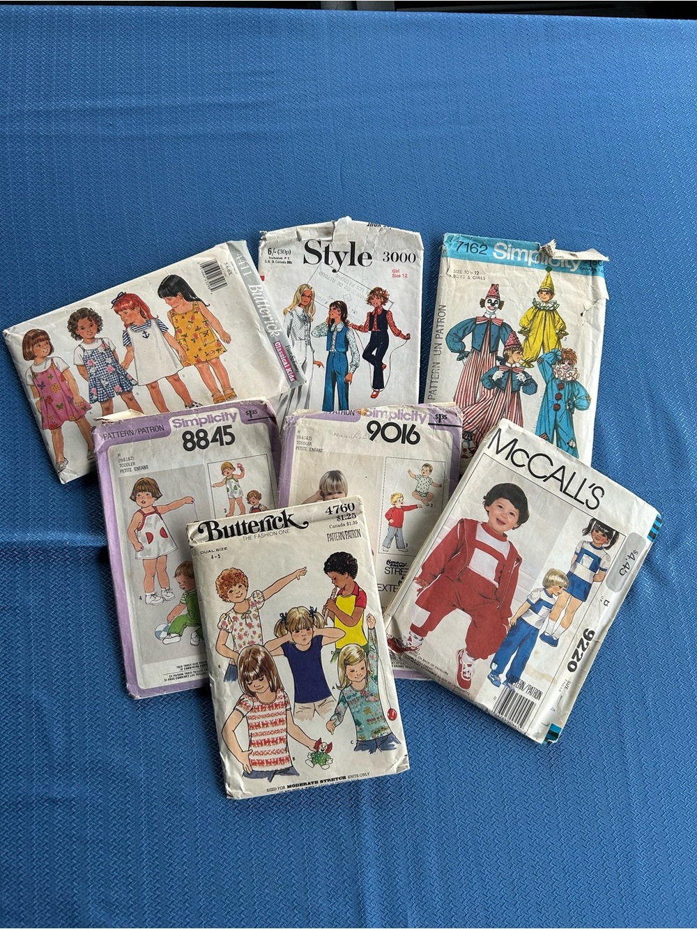 Assorted Vintage Kids Sewing Patterns - Mixed Brands - For junk journaling